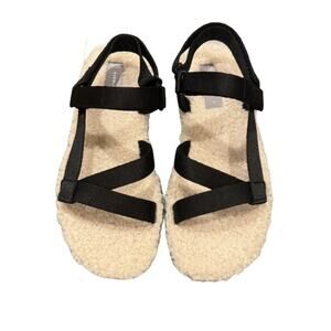 Everlane The ReNew Black Teddy Sport Sandal Sz 9